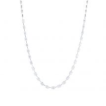 18ct White Gold 6.9cttw Oval Cut Diamond Necklace