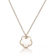 18ct Rose Gold Petit Joli White Agate and 0.01cttw Diamond Necklace