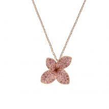 Petit Garden Necklace in 18ct Rose Gold with Pink Sapphires