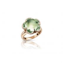 Bon Ton Dolce Vita Ring in 18ct Rose Gold with Prasiolite and Diamonds - Ring Size M