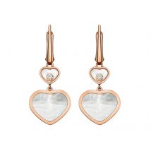 Happy Hearts Earrings, Ethical Rose Gold, Diamonds, Mother-of-Pearl