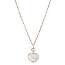 Happy Hearts 18ct Rose Gold Mother of Pearl Diamond Pendant
