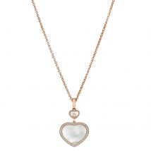 Happy Hearts Pendant, Ethical Rose Gold, Diamonds, Mother-of-Pearl