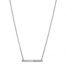 Ice Cube Pure Necklace, Ethical White Gold, Half-Set Diamonds