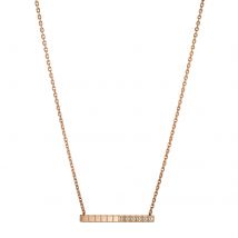 Ice Cube Pure Necklace, Ethical Rose Gold, Half-Set Diamonds