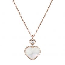 Happy Hearts Rose Gold Pendant - Mother of Pearl