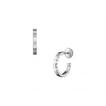 Ice Cube White Gold Hoop Earring