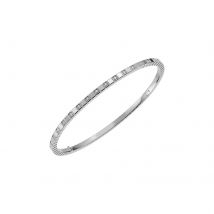 Ice Cube Bangle In Ethical 18ct White Gold With Half Set Diamonds
