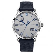 Senator Excellence Panorama Date Moon Phase 40mm Mens Watch Grey