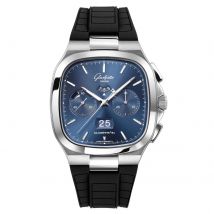 Seventies Chronograph Panorama Date 40mm Mens Watch Blue