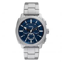 Machine Stainless Steel Blue Chronograph Mens Watch
