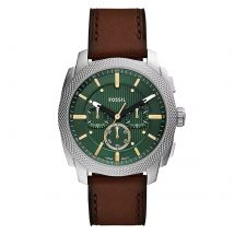 Machine Stainless Steel Green Chronograph Mens Watch