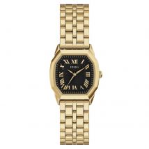 Harlow Three-Hand Gold-Tone Stainless Steel Black Dial Ladies Watch
