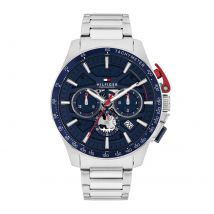 Bank Stainless Steel Blue Dial 44mm Mens Watch - Interchangeable Strap