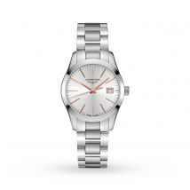 Conquest Classic 34mm Silver Dial Stainless Steel Ladies Watch