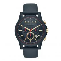 Chronograph Blue Silicone Mens Watch