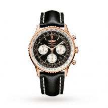 Navitimer Automatic 18ct Red Gold Leather Strap 43mm Mens Watch