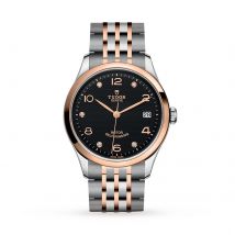 1926 36mm Ladies Watch Steel Case Diamond-Set Black Dial