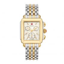 Deco Two Tone 18K Gold-Plated Diamond Dial Ladies Watch