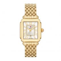Deco Madison Mid 18K Gold-Plated Diamond Dial Watch