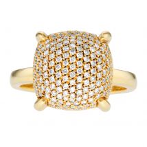 18ct Yellow Gold Tiffany & Co. Sugar Stack Diamond Ring - Ring Size L