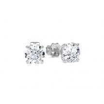9ct White Gold 1.00cttw Brilliant Cut Lab Grown Diamond Solitaire Stud Earrings