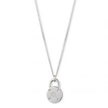 Lauren By Ralph Lauren Sterling Silver Diamond Padlock Pendant