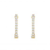 Perfect Diamond Hoop® 18ct Yellow Gold 0.20ct Diamond Huggie Hoop Earrings