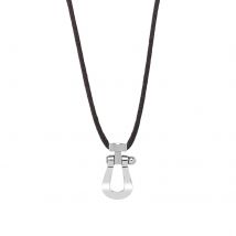 Force 10 Black Cord & 18ct White Gold Pendant