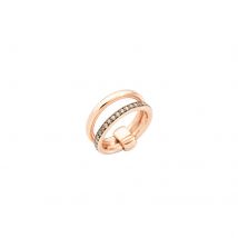 Together 18ct Rose Gold 0.40ct Brown Diamond Ring - Ring Size O