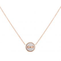 Pom Pom Dot 18ct Rose Gold Mother of Pearl & 0.40ct Diamond Pave Pendant