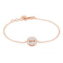 Pom Pom Dot 18ct Rose Gold Mother of Pearl & 0.20ct Diamond Pave Bracelet