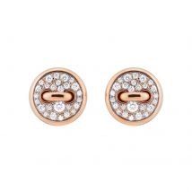 Pom Pom Dot 18ct Rose Gold 0.40ct Diamond Pave Earrings