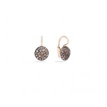 Sabbia 18ct Rose Gold 0.80ct Brushed Brown Diamond Drop Earrings