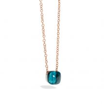 Nudo 18ct Rose & White Gold London Blue Topaz Pendant