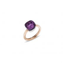 Nudo 18ct Rose & White Gold Amethyst Ring - Ring Size O