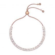 MELRAH Rose Gold Coloured Icon Crystal Slider Bracelet