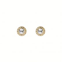 Yellow Gold Coloured Soletia Cubic Zirconia Stud Earrings