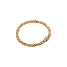 18ct Yellow Gold Solo Flex'it 0.10ct Diamond Bracelet