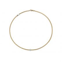 18ct Yellow & White Gold EKA Tiny 0.19cttw Diamond Necklace