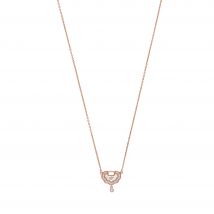 Ladies Rose Gold Coloured Sterling Silver Necklace