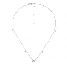18ct White Gold GG Running Diamond Necklace