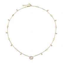 Gucci Interlocking 18ct Yellow Gold 0.27ct Diamond Necklace