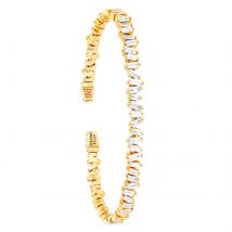 18ct Yellow Gold Fireworks 1.20cttw Diamond Bangle