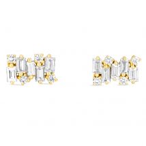 18ct Yellow Gold Shimmer 0.50cttw Diamond Stud Earrings