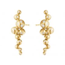 18ct Yellow Gold & 0.08ct Diamond Moonlight Grapes Earrings