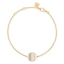 Dare to Dream 18ct Tri-Gold 0.07cttw Diamond Circle Bracelet