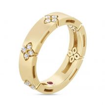 Roberto Coin Love In Verona 4.5mm 18ct Yellow Gold Ring - Ring Size L