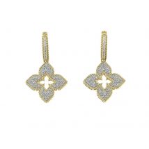 18ct Yellow Gold Venetian Princess 0.82ct Diamond Drop Earrings
