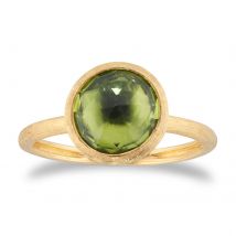 18ct Yellow Gold Jaipur Colour Collection Blue Peridot Stacking Ring - Ring Size P